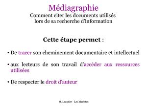 Médiagraphie