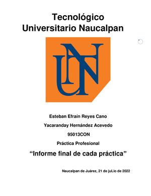 Informe Final de Prácticas