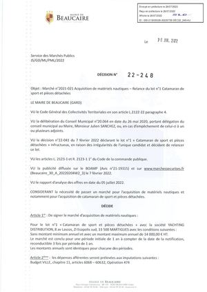 Parution Decisions Du 26 Juillet 2022
