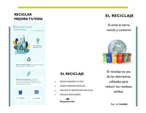 Folleto De Reciclaje