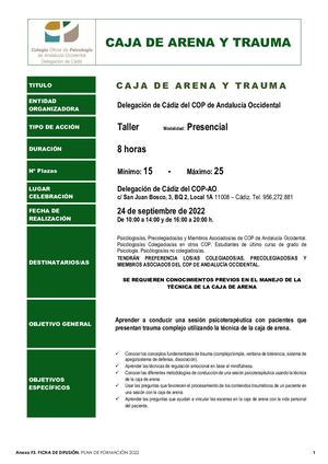 2022 09 24 Taller Caja De Arena Y Trauma