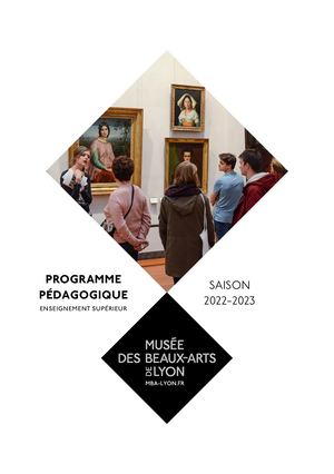 Programme enseignement supérieur 2022- 2023