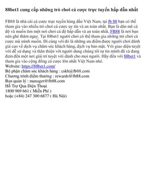 88bet1 Cung Cap Nhung Tro Choi Ca Cuoc Truc Tuyen Hap Dan Nhat