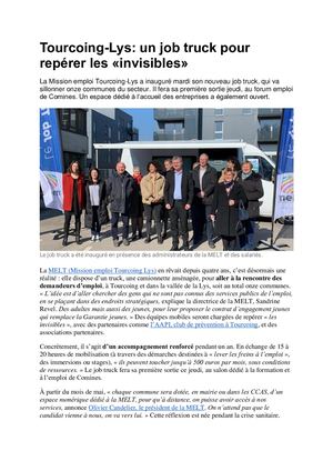Tourcoing Lys : Un Job Truck Pour Repérer Les «Invisibles»