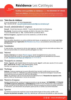 Fiche contact - Résidence Les Cattleyas