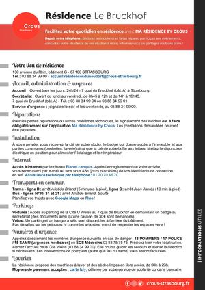 Fiche contact - Résidence Le Bruckhof
