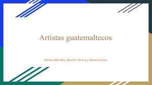 Revista de artistas guatemaltecos
