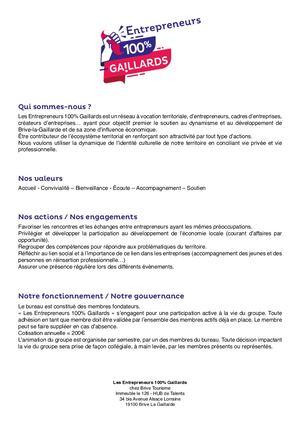 Entrepreneurs 100 Gaillards