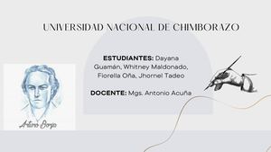 Arturo Borja Presentación