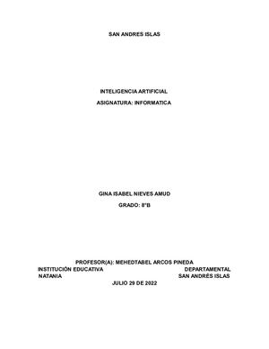 La Inteligencia Artificial Gina Nieves 8b