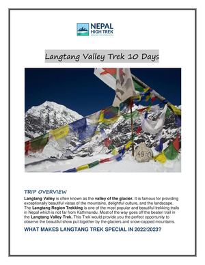 Langtang Valley Trek Pdf File