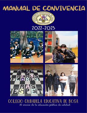 Manual De Convivencia Colegio Ciudadela Educativa de Bosa2022