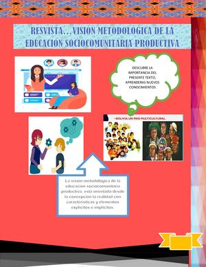 Vision de la educación Sociocomunitaria Productiva