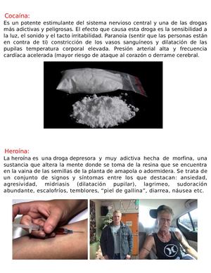 Tipos De Drogas Y Su Efecto En Las Personas