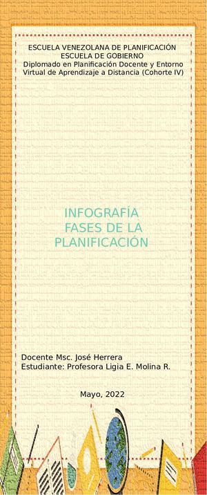 Infografía Fases De La Planificación Ligia Molina