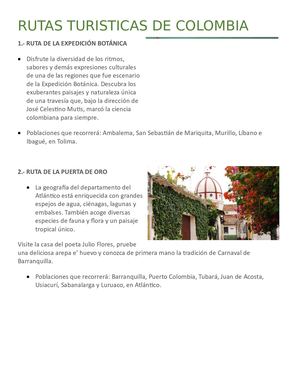 Rutas Turísticas de Colombia