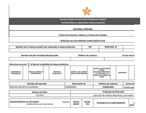 Formato Bitacora Solo Para Llenar