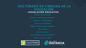 ESTRUCTURA DEL SISTEMA EDUCATIVO