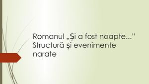 șI A Fost Noapte
