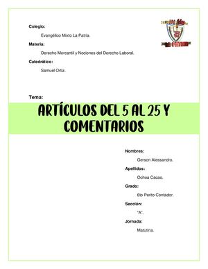 Articulos Y Comentario 6to Pc Gerson Ochoa
