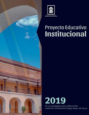 Proyecto Educativo Institucional PEI UNIMAYOR 2019