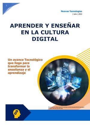 Aprender Y Enseñar En La Cultura Digial Revista