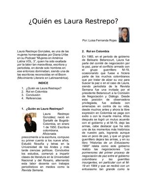 Quién es Laura Restrepo