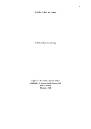 Actividad 5 – Para Que Ensayes