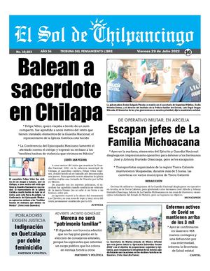 El Sol De Chilpancingo 29 Julio 2022