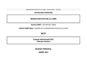 Compte Administratif 2021 Région Pays de la Loire