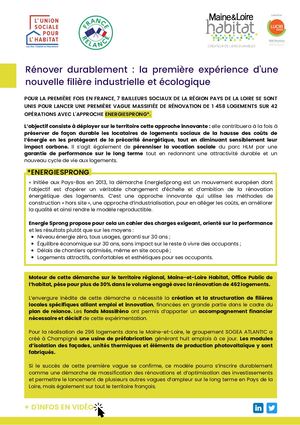 Communiqué De Presse - Energie Sprong