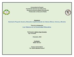 Mapas Conceptuales Sobre Los Valores