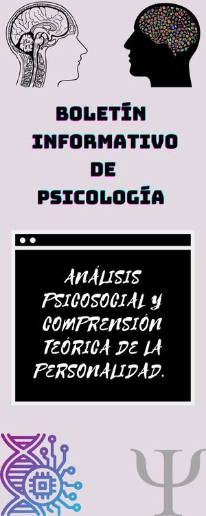 Análisis psicosocial y comprensión teórica de la personalidad