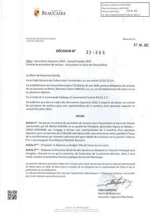 PARUTION DECISIONS DU 29 JUILLET 2022