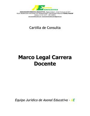 Legislación Educativa Carrera Docente Colombia ASONAL EDUCATIVA