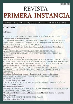 Revista Primera Instancia No. 17 V, 9 Julio-diciembre 2021