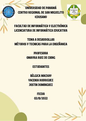 Trabajo Semestral de métodos y técnicas para la enseñanza