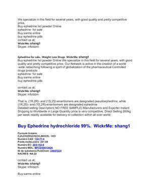 Buy Ephedrine Hcl Powder Online