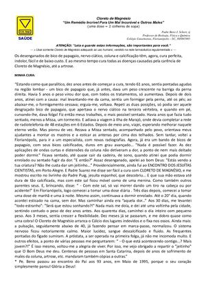 Cloreto de Magnésio - Um Sal Mineral A Favor da Saúde