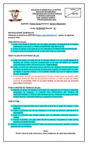 Examen 3ra Unidad Progra 6to Pc Gerson Ochoa
