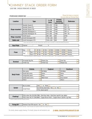 Poujoulatuk Chimney Stack Order Form 2021