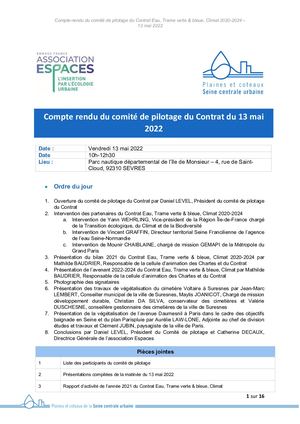 Compte-rendu COPIL 13 05 2022