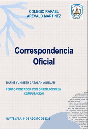 CORRESPONDENCIA OFICIAL