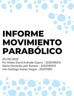 Informe Movimiento Parábolico Docx