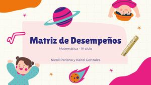 MATRIZ DE DESEMPEÑOS IV CILO
