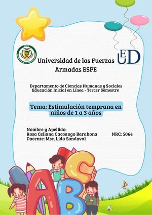 Revista Digital De Estimulación Para Niños De 1 A 3 Años