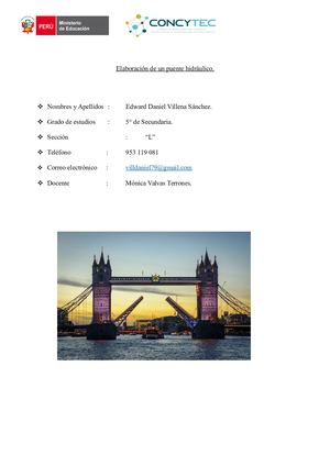 Elaboración De Un Puente Hidráulico