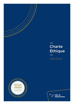 Charte Ethique Mécénat 2022