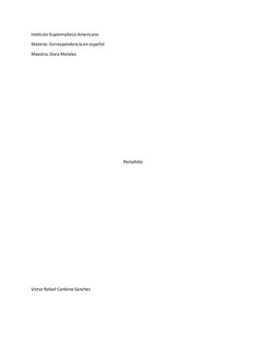 Correspondencia Portafolio