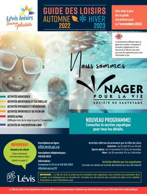 Guide des loisirs automne 2022-hiver 2023